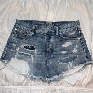 American Eagle high rise jean shorts